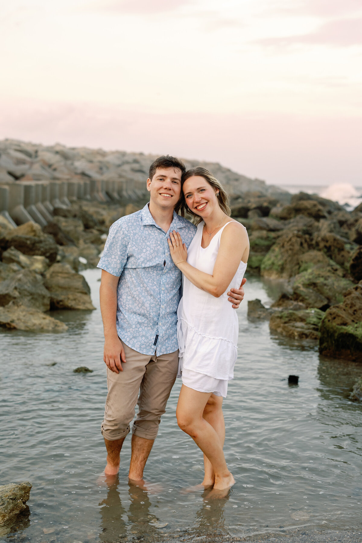 Romantic Beach Engagement Session in Wilmington, North Carolina