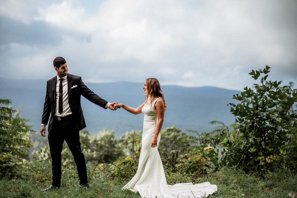 Salem VA wedding and Elopement photographer earthy and moody Charleigh Roberts Photography artsy earthy moody virginia roanoke va east coast north carolina nc pearl veil babys breath kiss happy blue ridge mountains parkway
