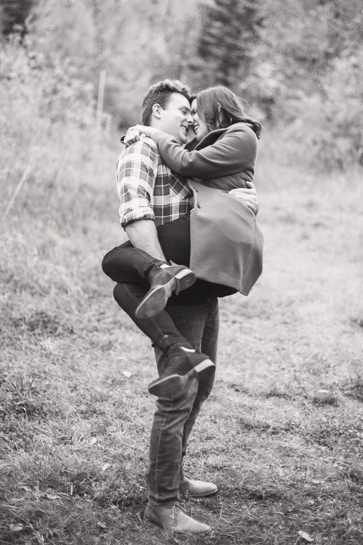 candid engagement session in Edmonton Alberta