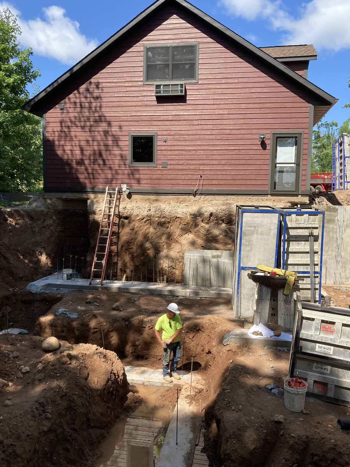 'A' Typical Cabin Foundation View