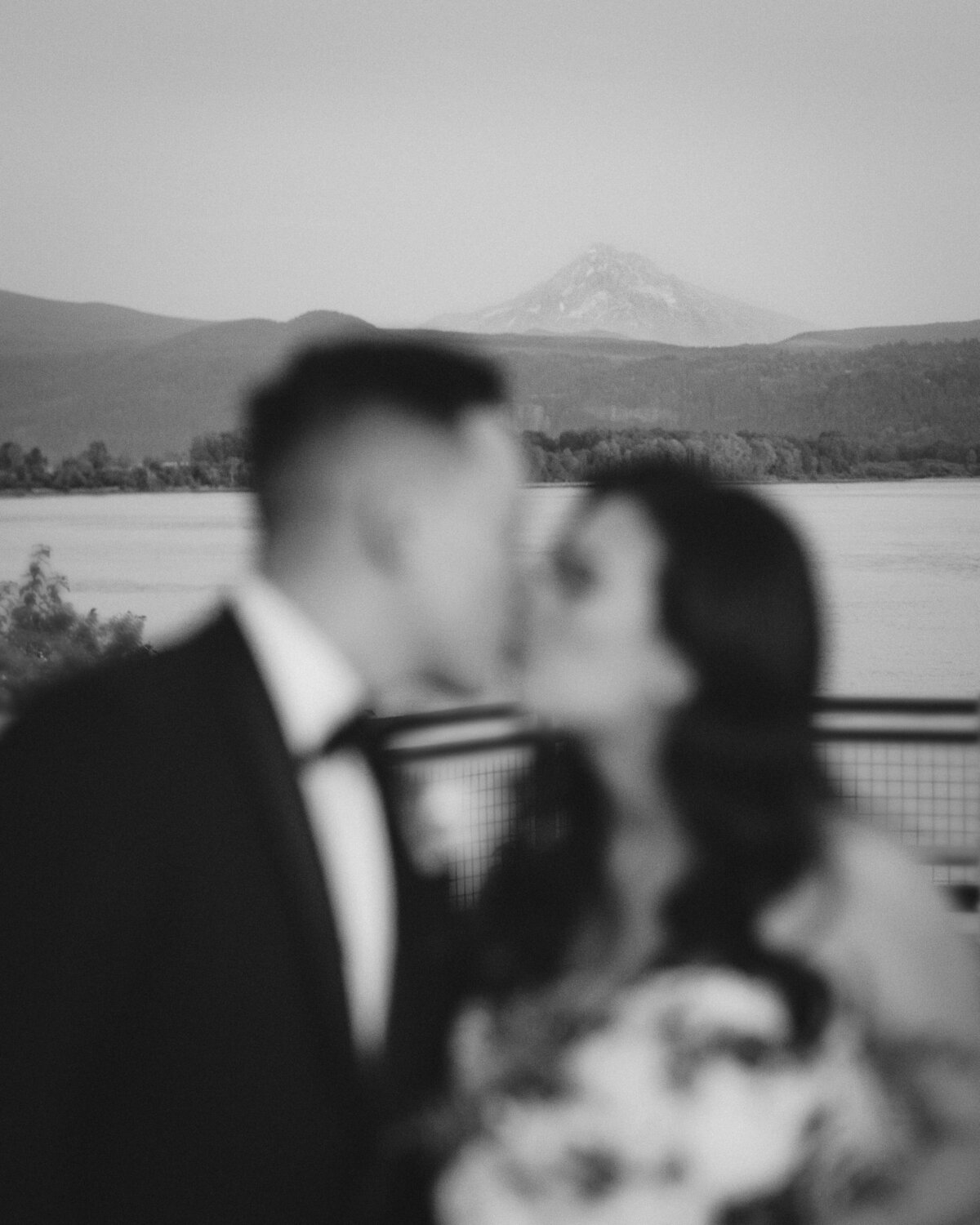 Wedding BW Mt Hood