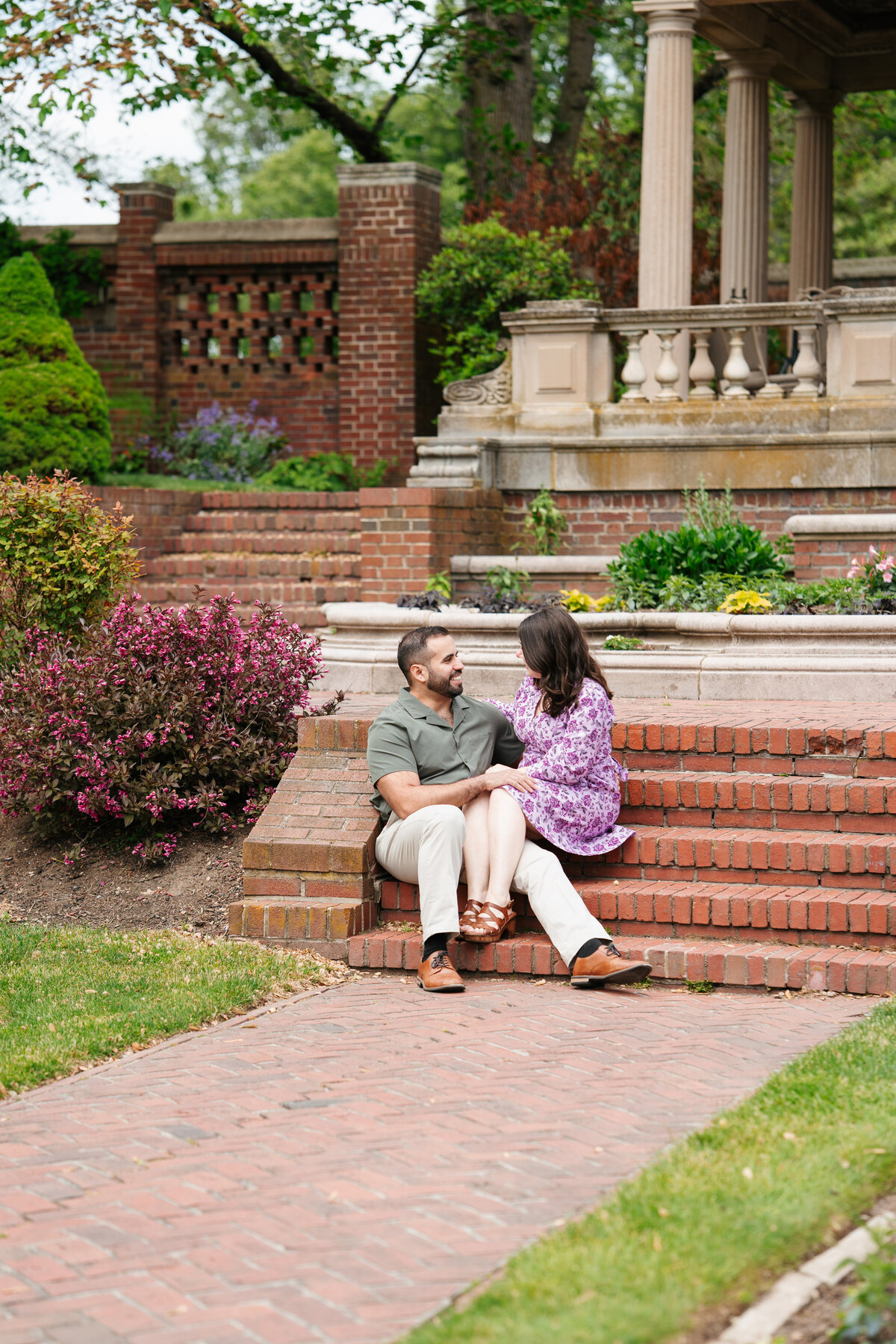 Candid moment between engaged couple at Lynch Park by Danielle Littles Photography