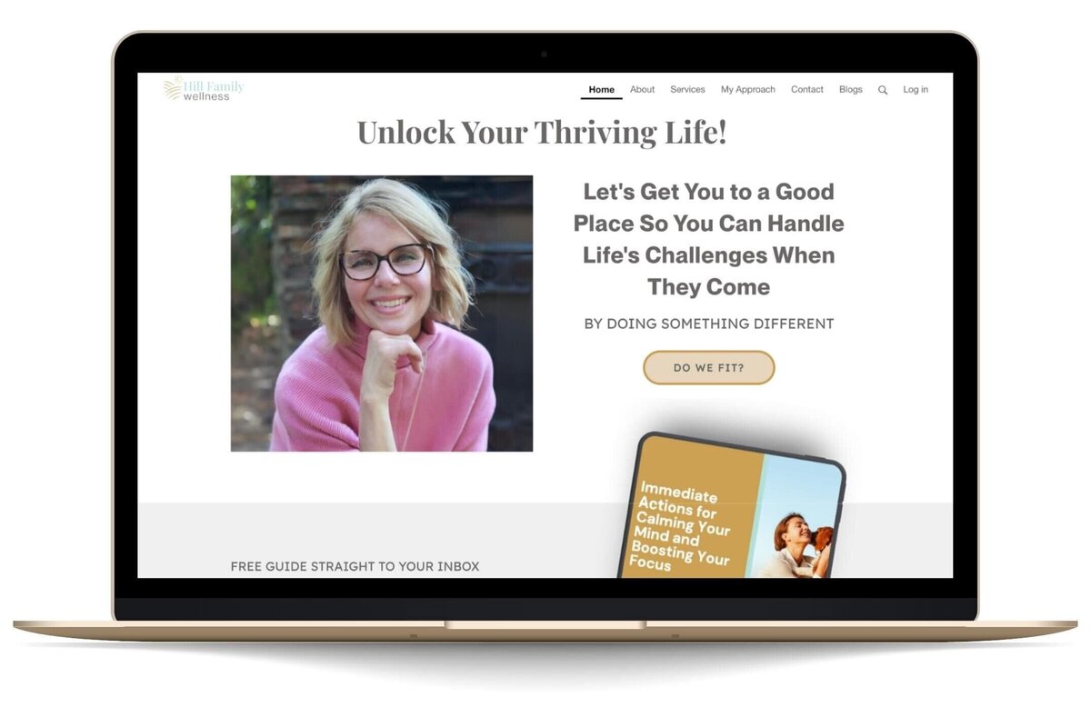 Hill Family Wellness Simplero Website Design by Rachelle Deem Designs