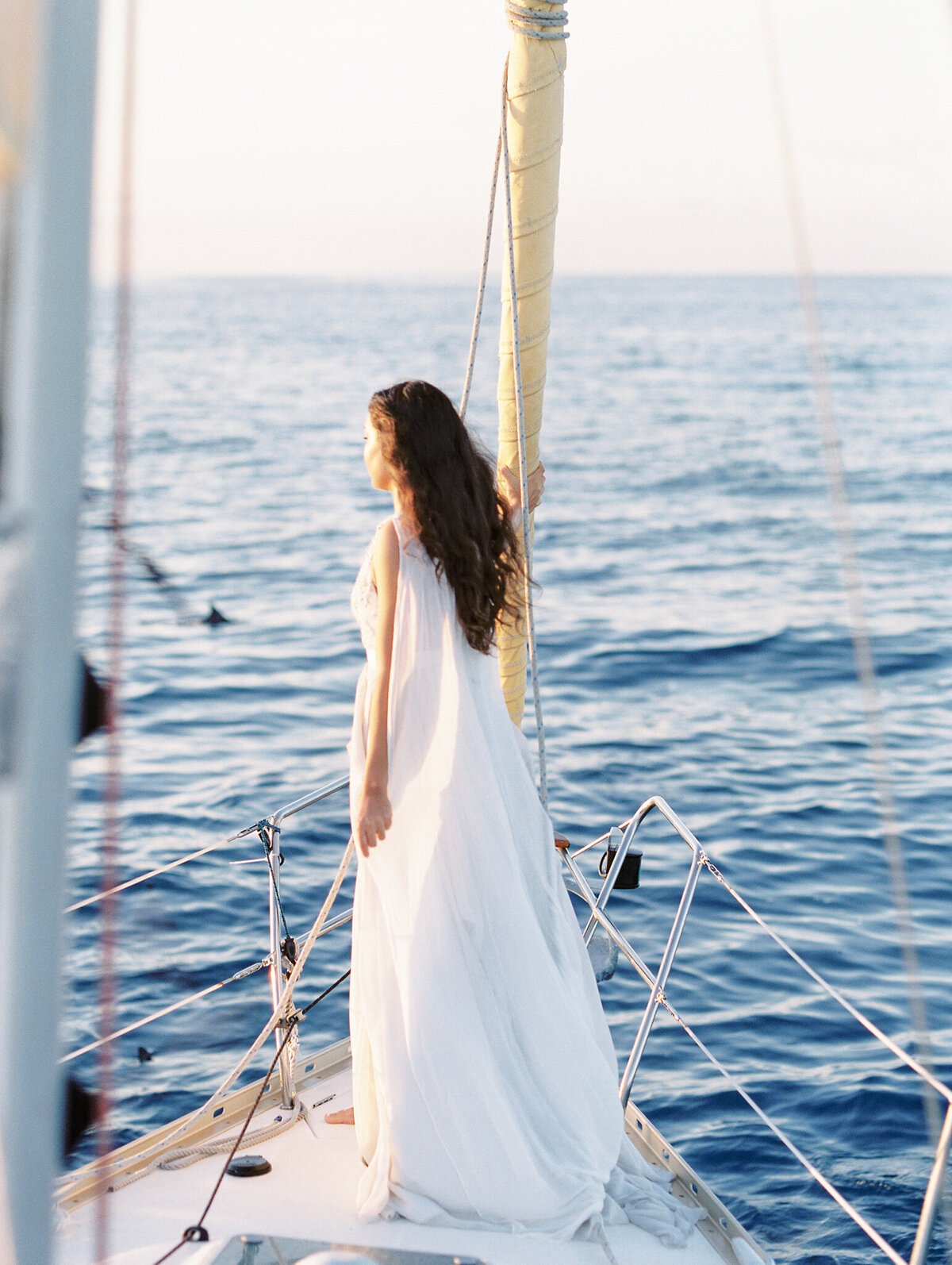 Oahu sailboat bride