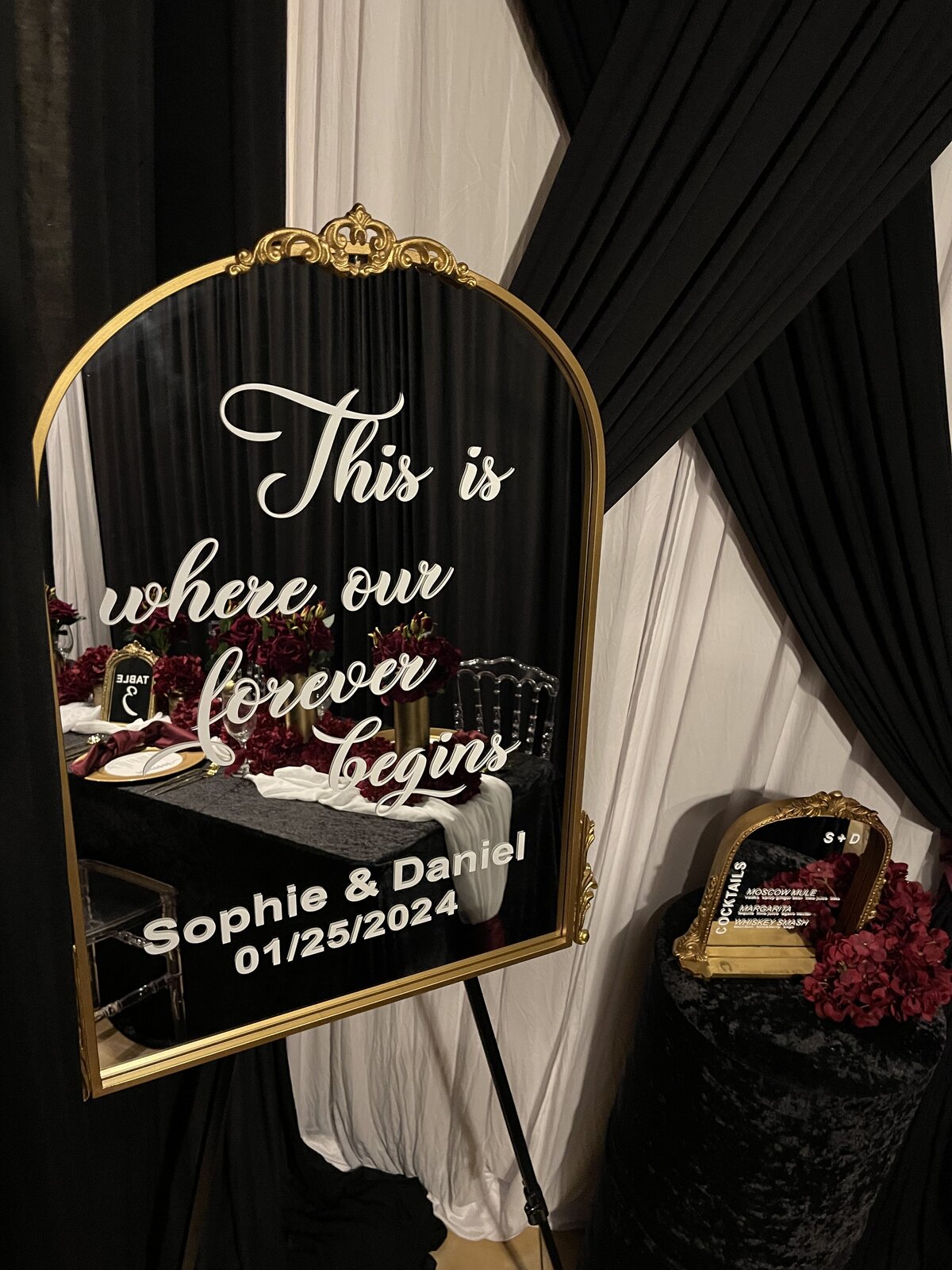 Mirror Welcome Sign