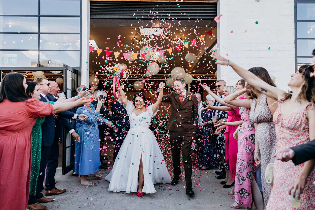 Confetti throw at Project House Leeds