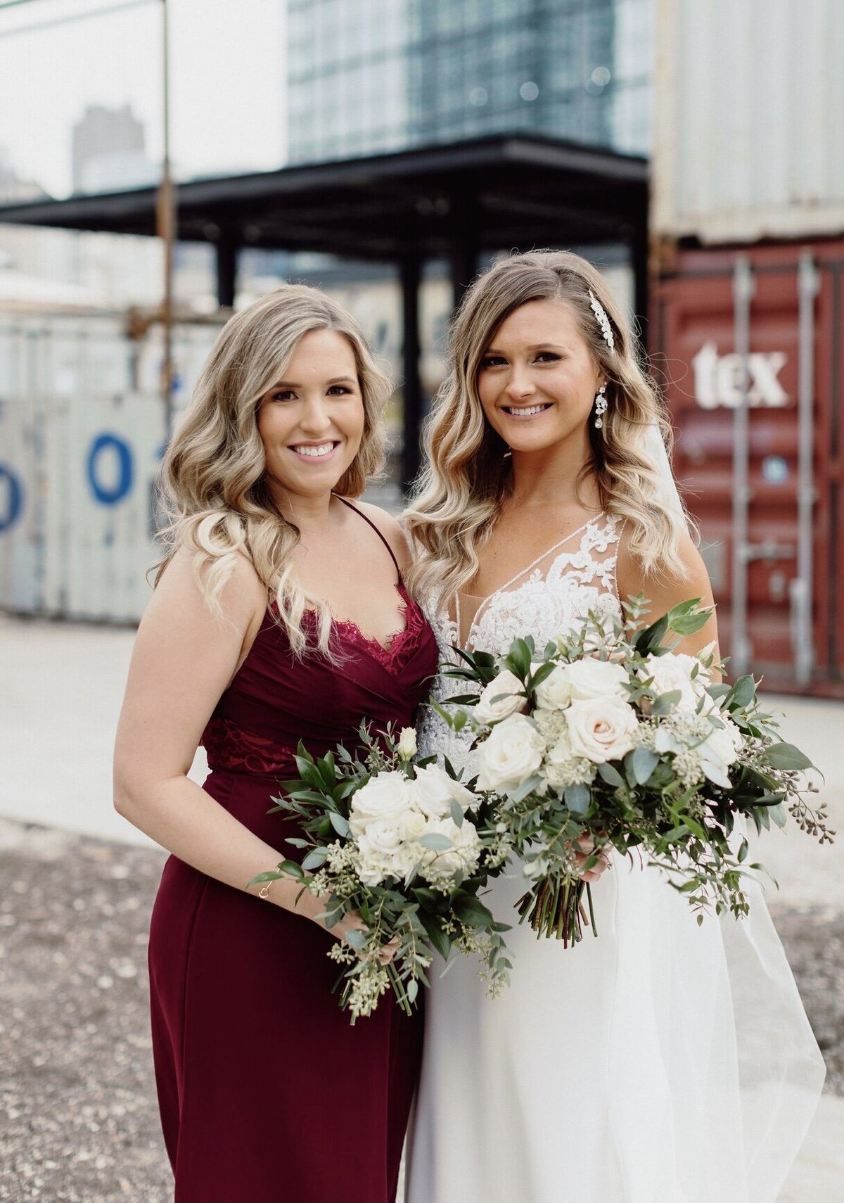 Bride and bridesmaid at Recess Chicago