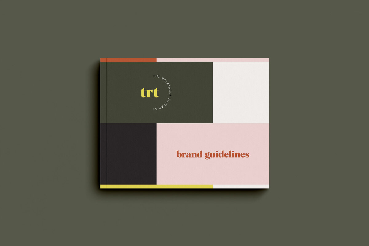 Cover of brand guidelines for therapist