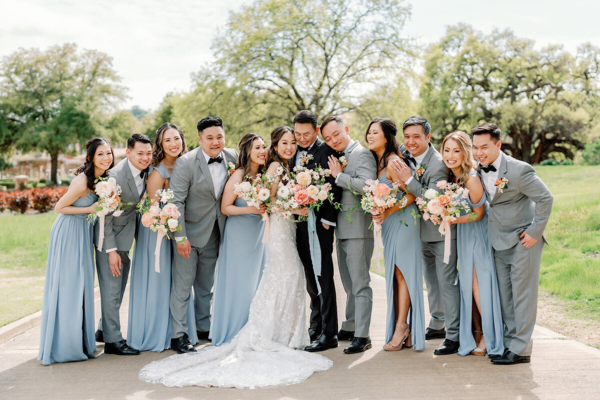 Ruby hill luxury wedding bridal party