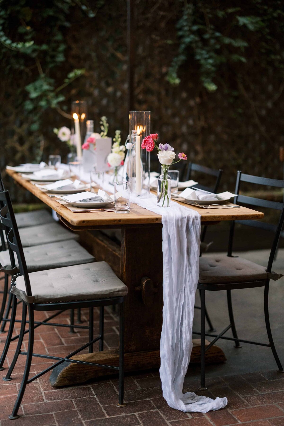 Photo of a table at Aurora Brooklyn wedding reception