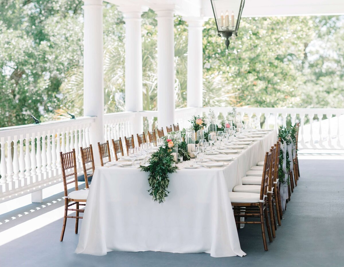 wedding reception long table