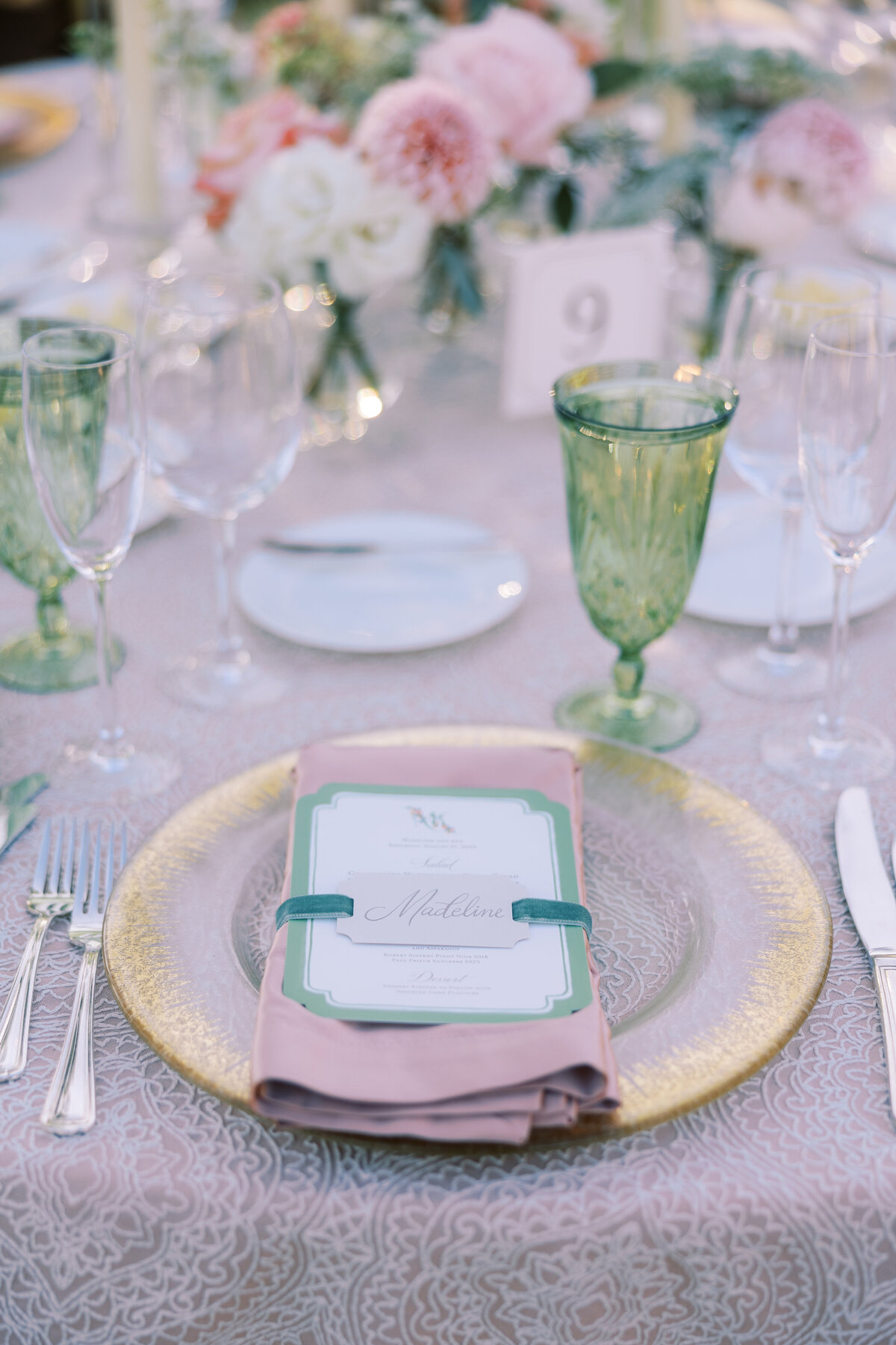 Pink Wedding Placesetting