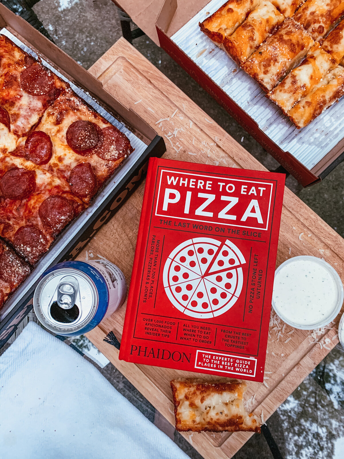 Pizza Book Flatlay