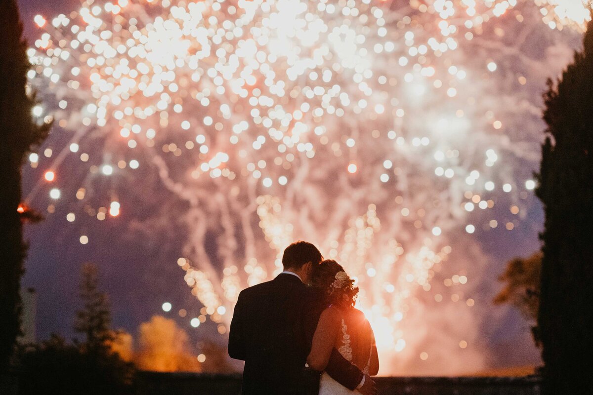 Firle Place Wedding Fireworks-1