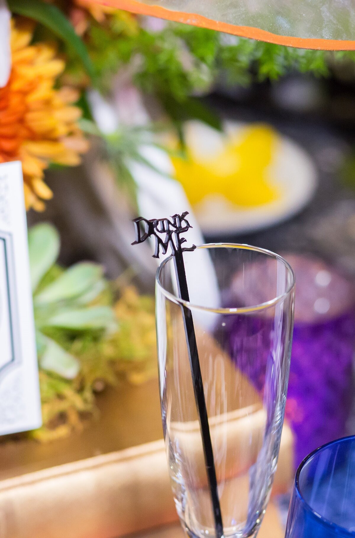 36 - Dali Museum St. Pete Wedding Alice in Wonderland Cocktail Stirrer - Tampa Bay Wedding Planner