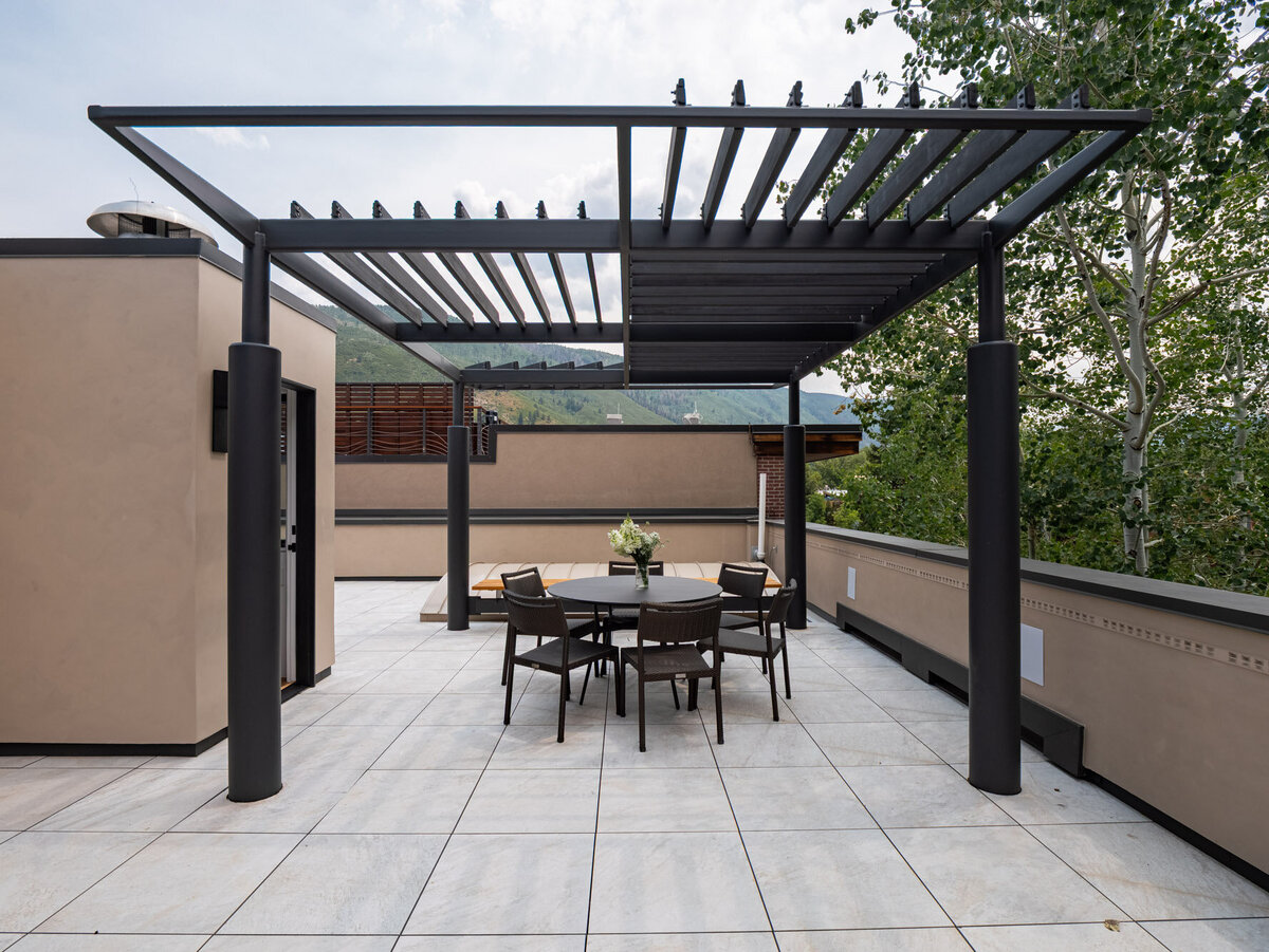 Exterior and interior views of the luxury home at 624 E Hopkins Avenue in Aspen Core, Colorado.