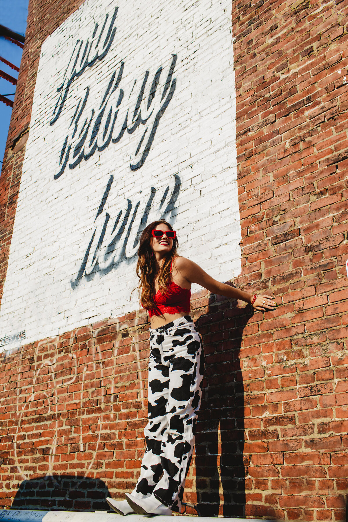 Hershey-PA-Senior-pictures-Urban-murals-cow-pants-teen-style-Slice-of-lime-photo