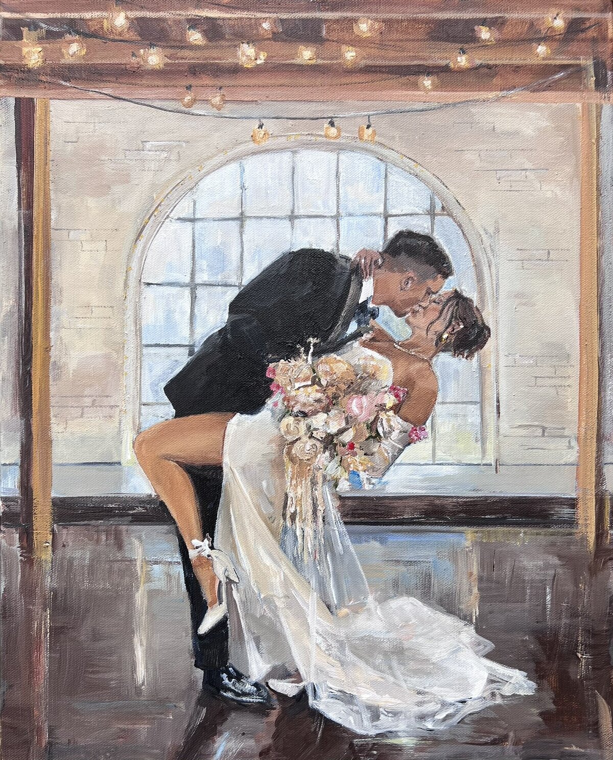 art gallery live wedding painter