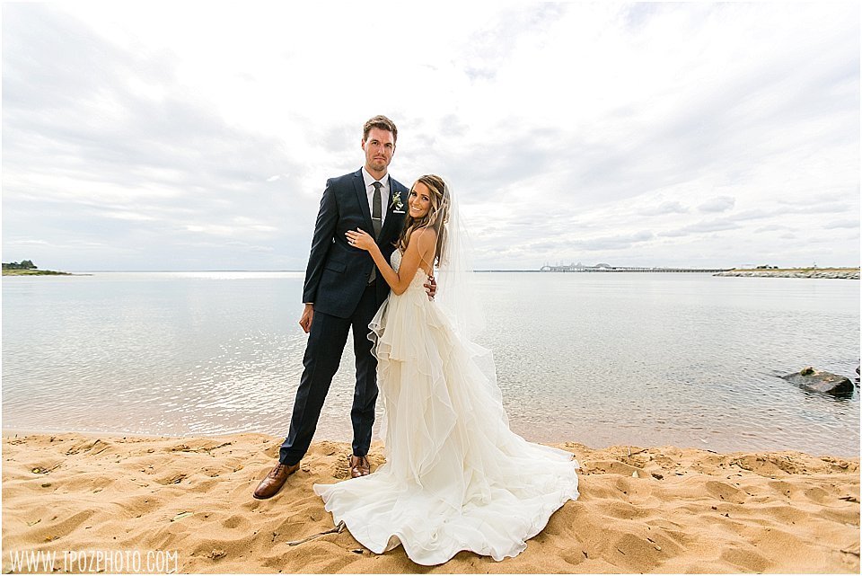 Chesapeake Bay Beach Club Wedding Portraits || tPoz Photography