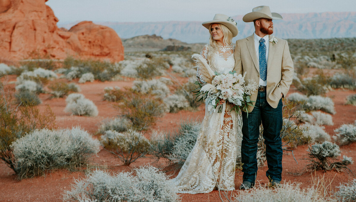 Cactus and Lace Western Boho Wedding Cowboy