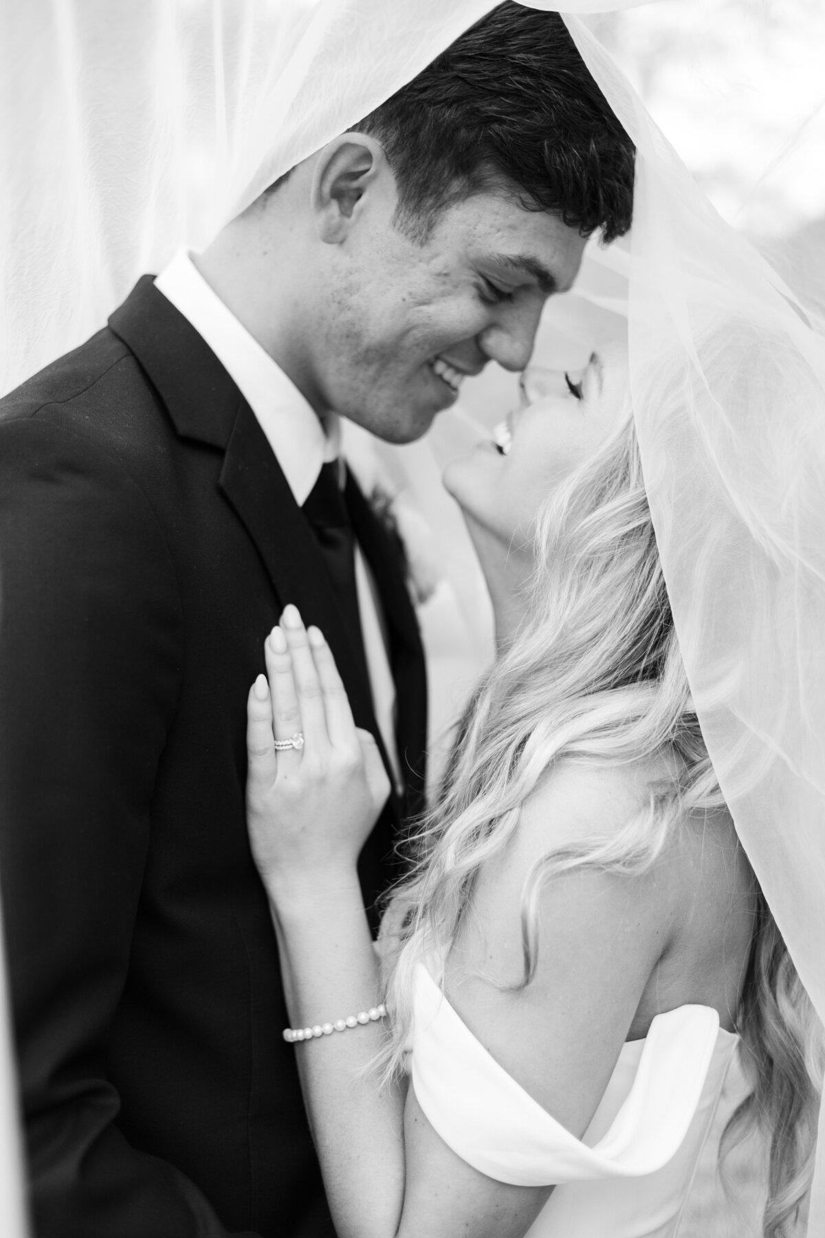 Katherine Horton Photography Sarah & Trey's Wedding Day Bride & Groom Portraits B&W 226