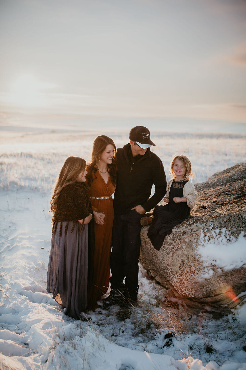 Family photograph in Richey, Montana