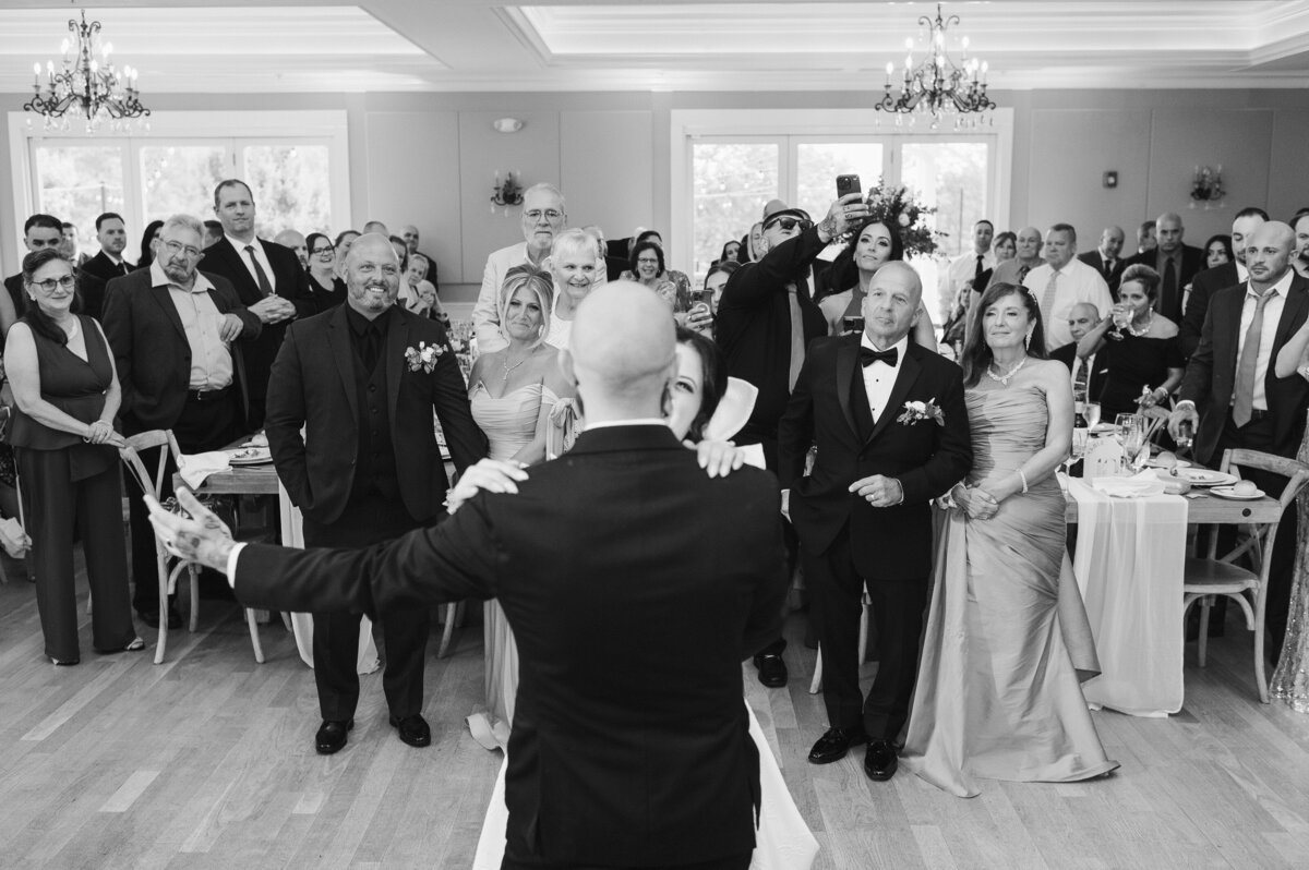 father daughter first dance at bear brook valley wedding 