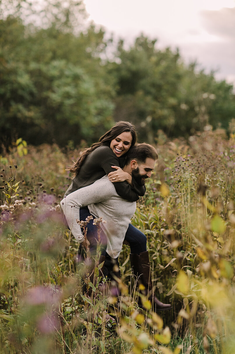 Fall Engagement Photo in Chicago