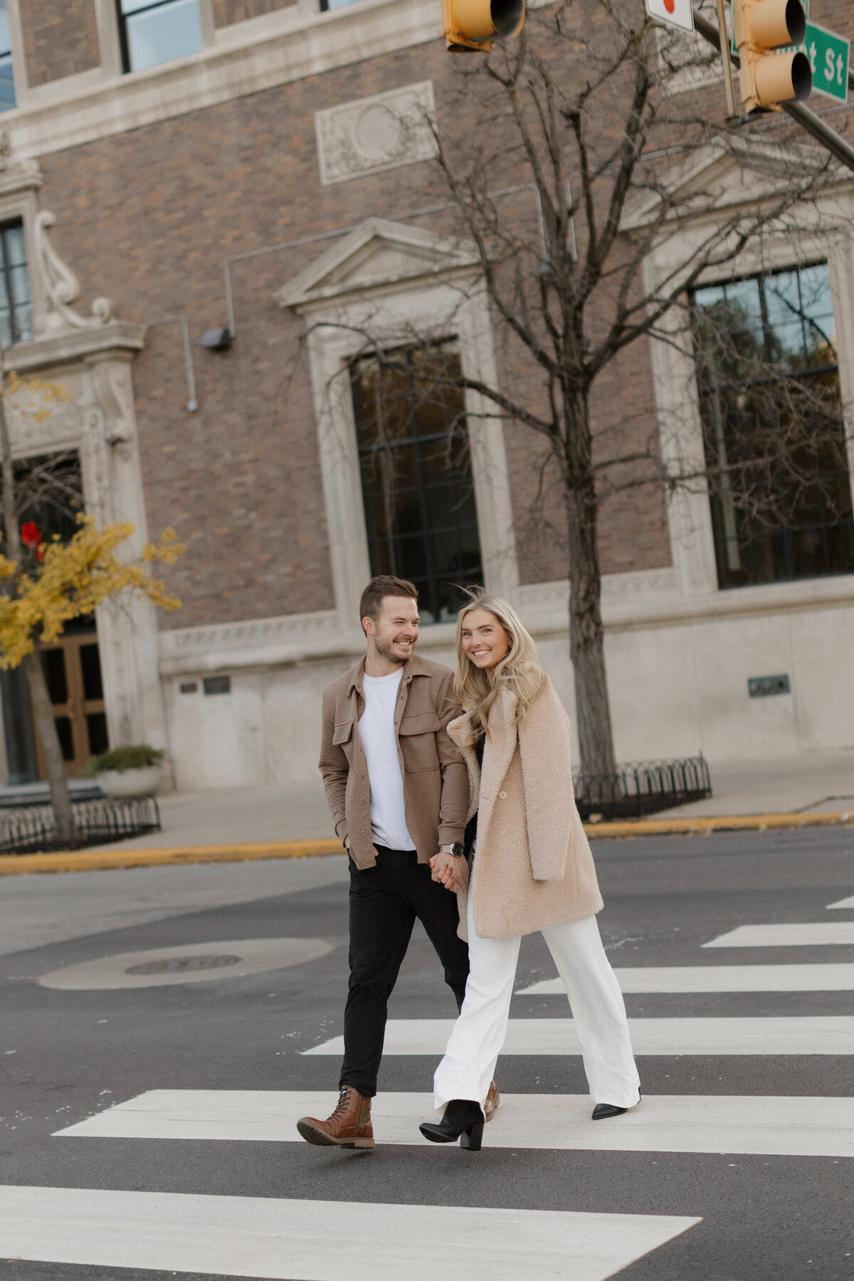 Indianapolis engagement photography urban downtown session