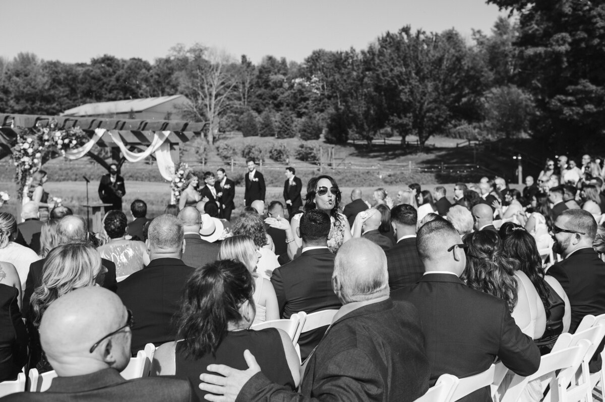candid wedding ceremony moment