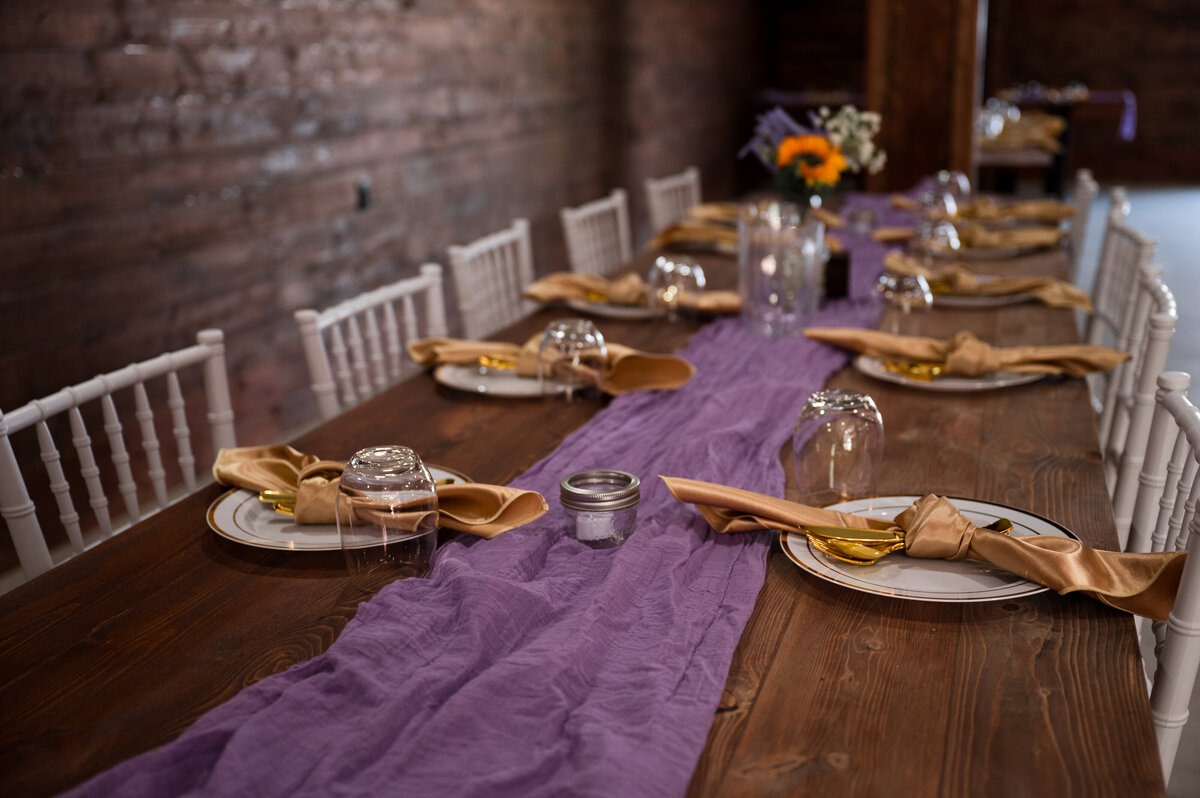 wedding day table setting