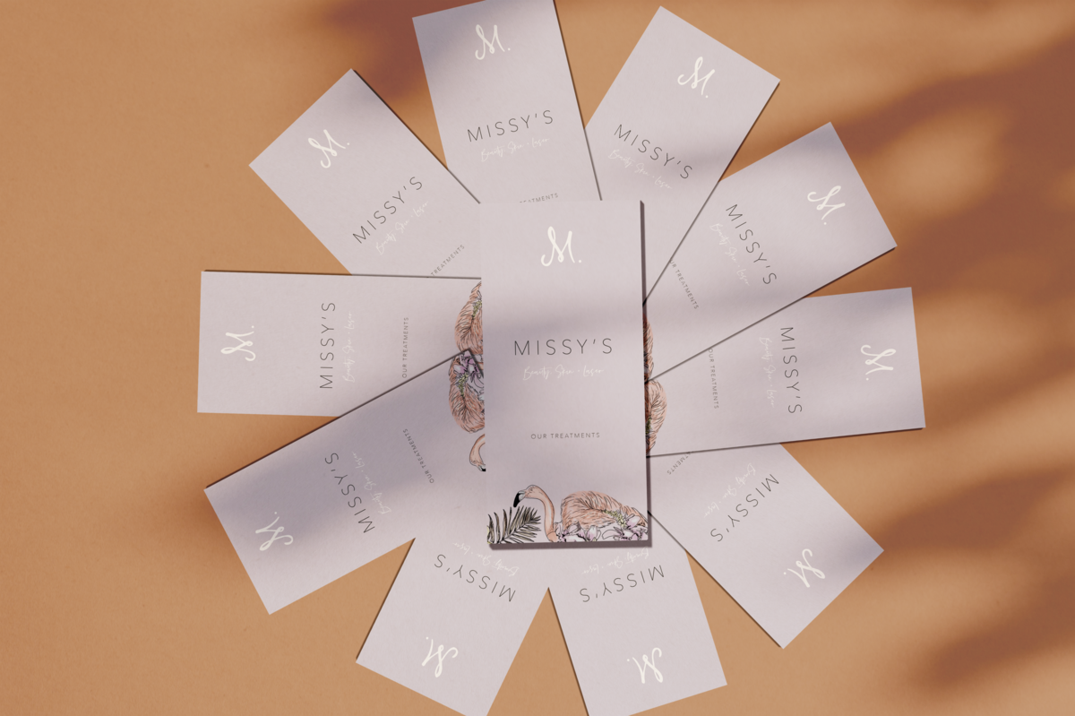 Missy's Price list print design by The Little Paper Shop