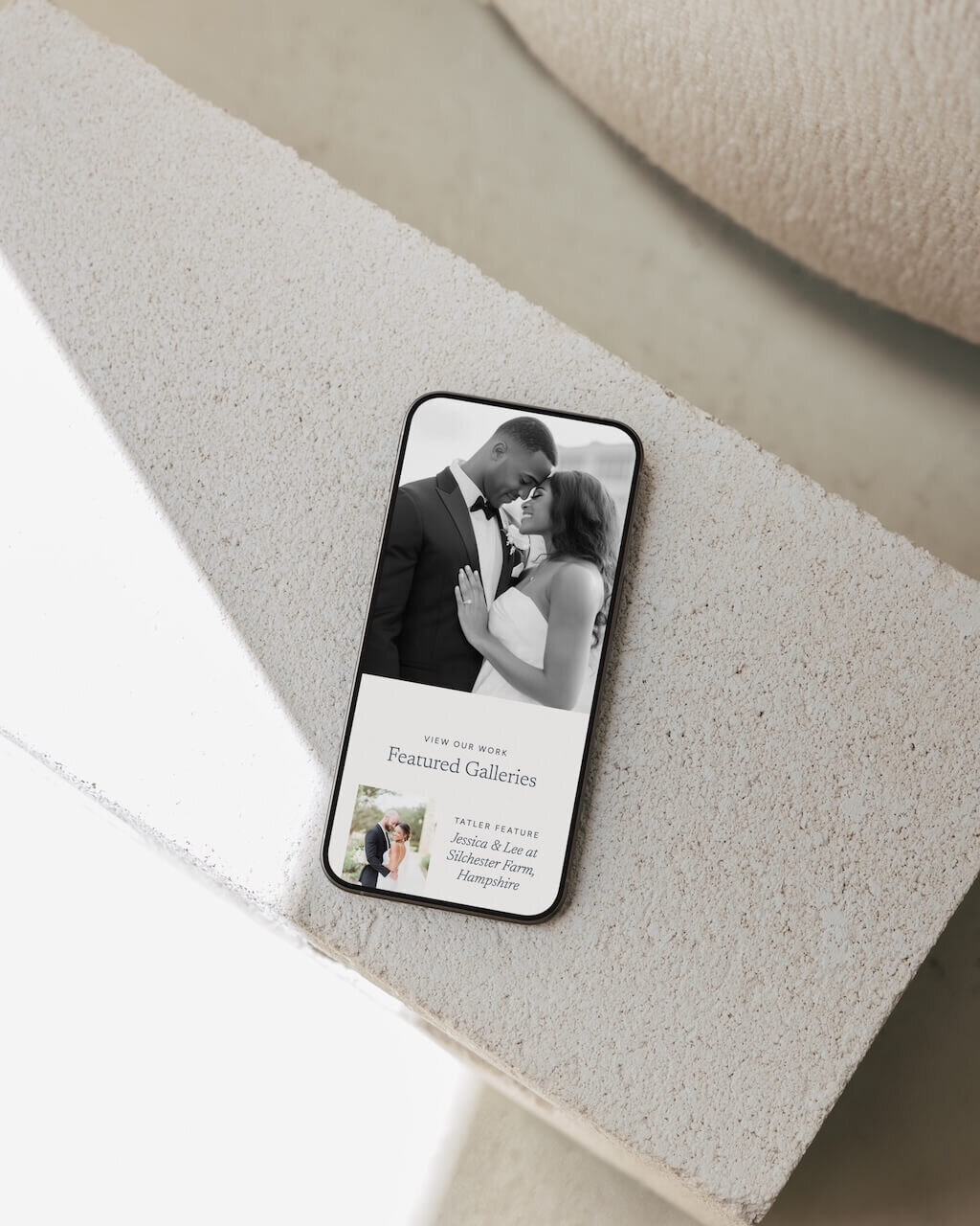 Mockup of Showit website template for photographers