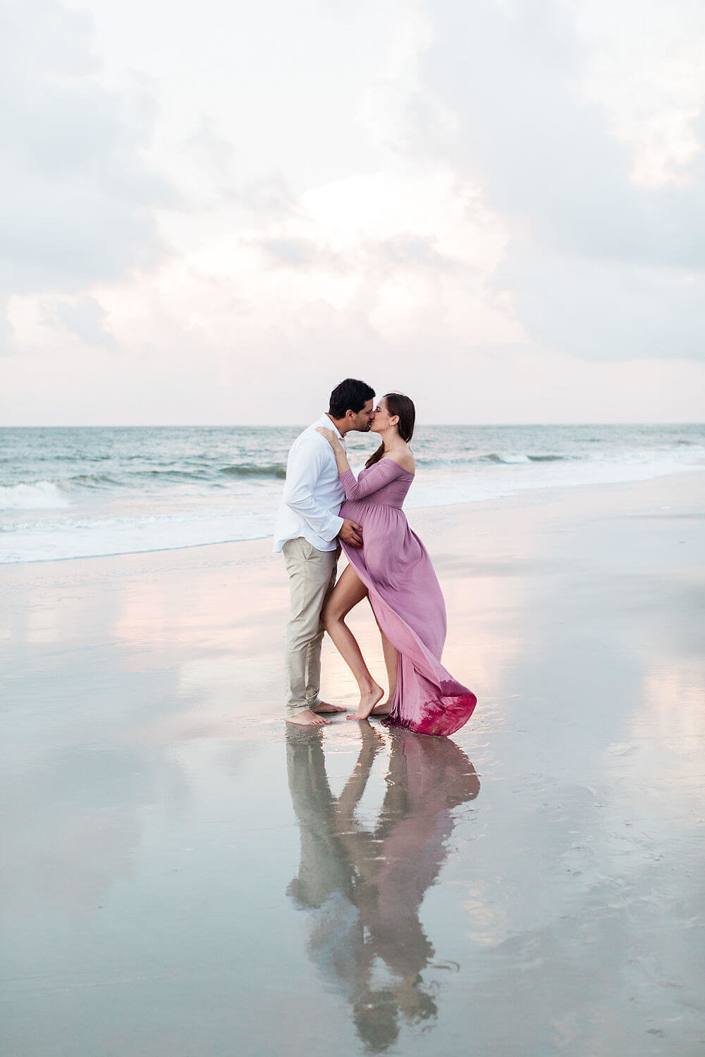 Tybee Island Maternity Session at Sunset by Apt. B Photography