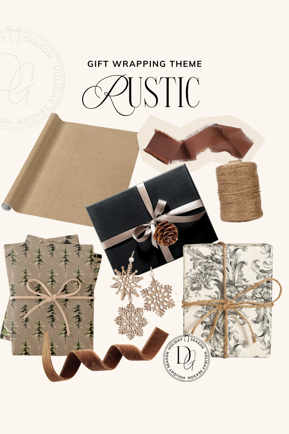 Rustic Gift Wrapping Theme