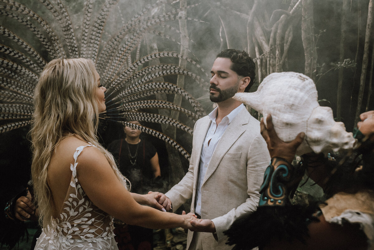 Mayan Wedding Ceremony at a Cenote in Tulum