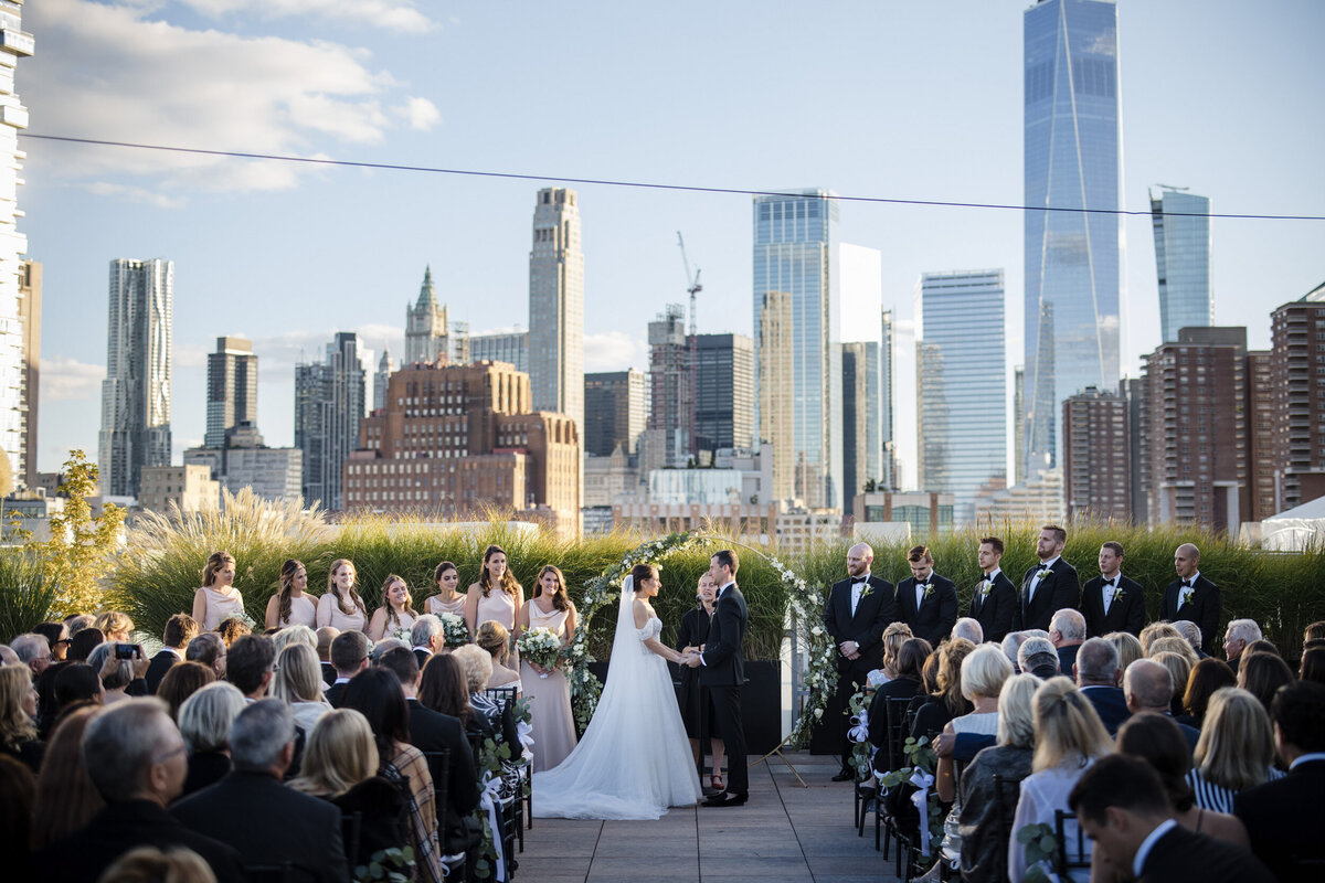 A rooftop ceremony at Tribeca Rooftop
