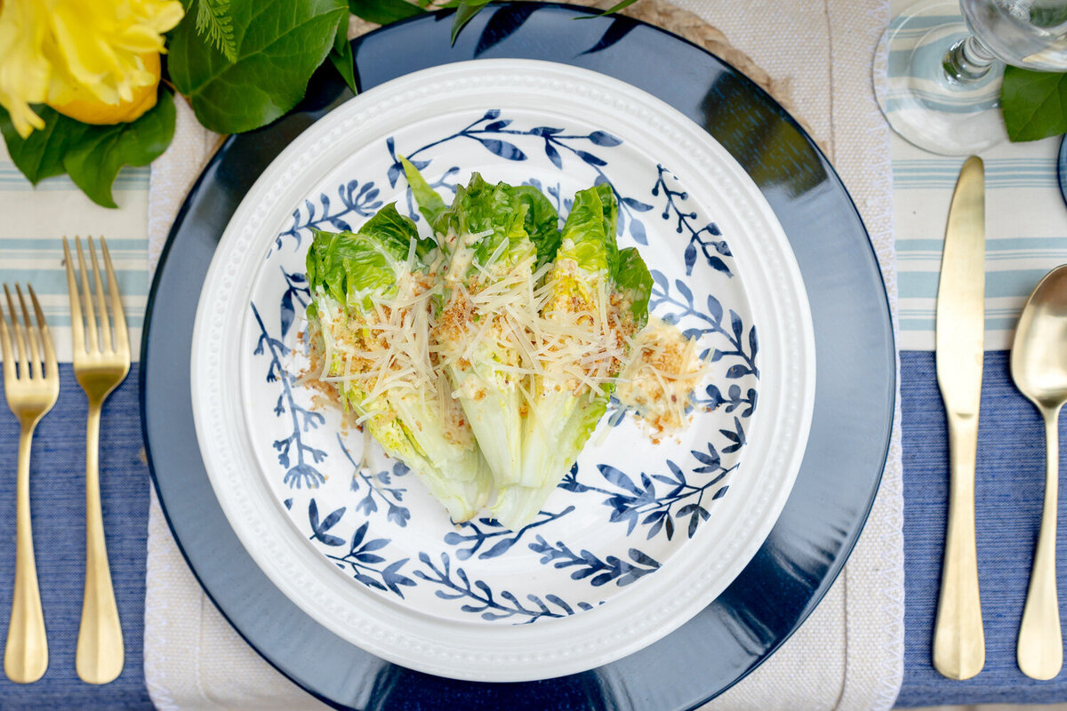 plated salad - wedding catering Dallas Texas