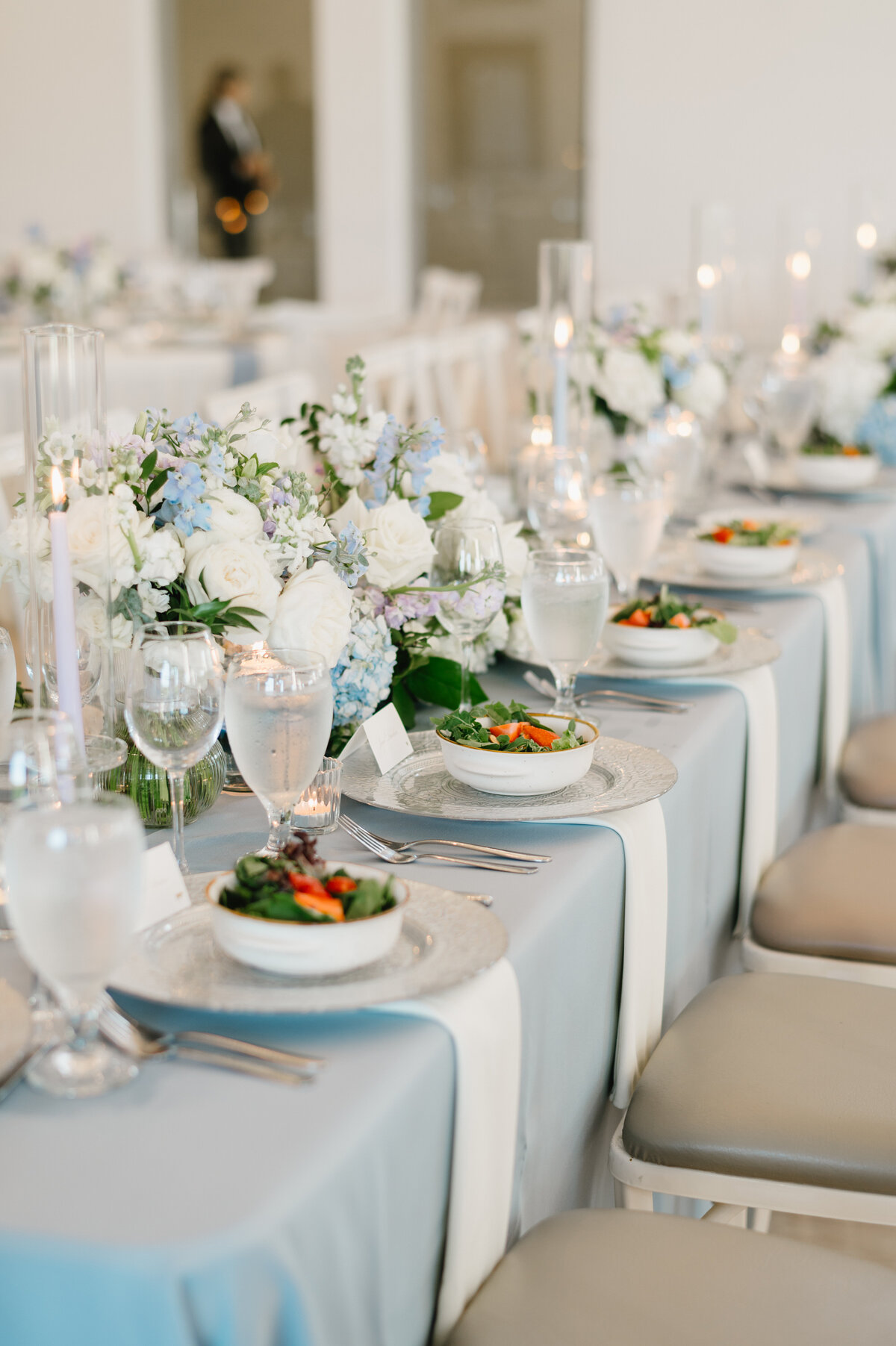 Lush elegant hydrangea table runner Fort Worth