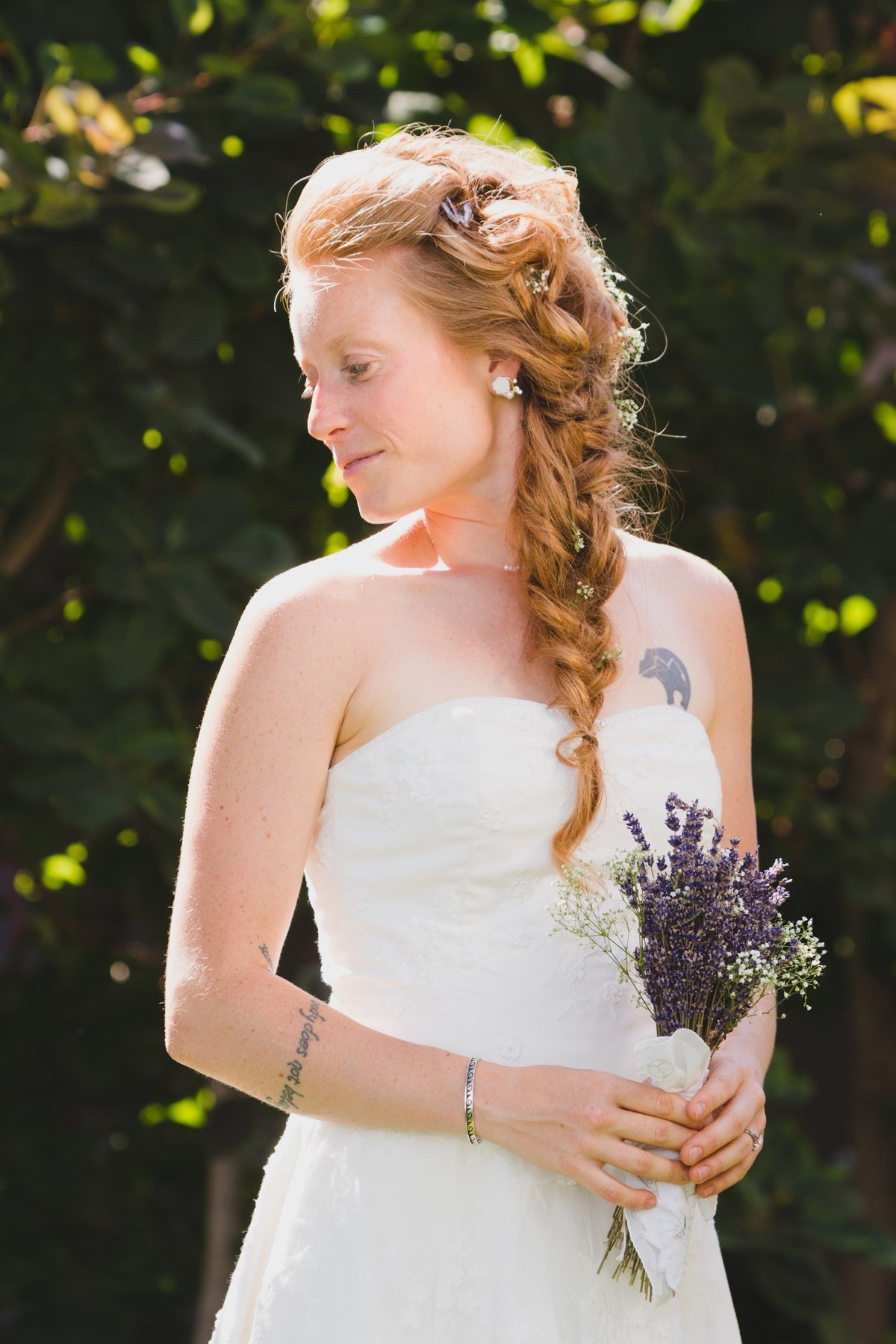 Bride Holding Flowers