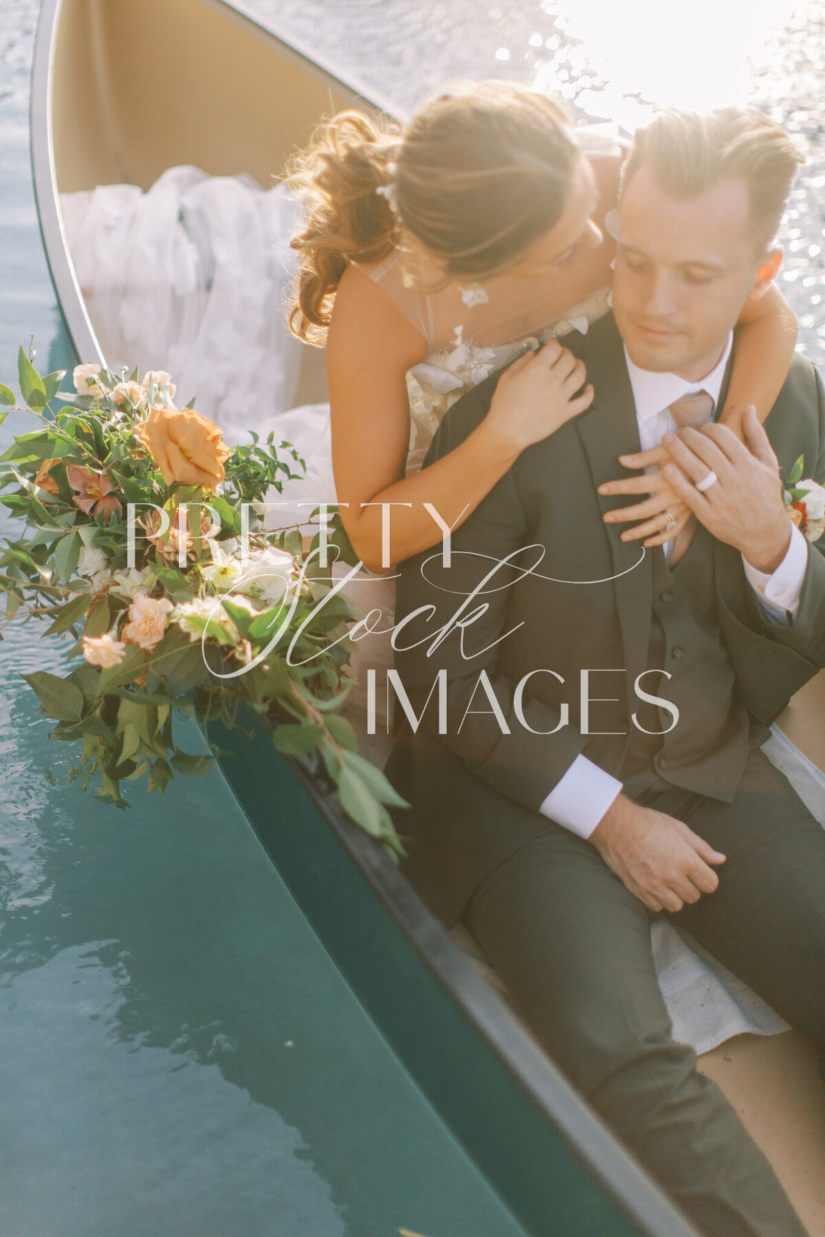 Pretty Stock Images - Romantic Fall Wedding with Canoe-120