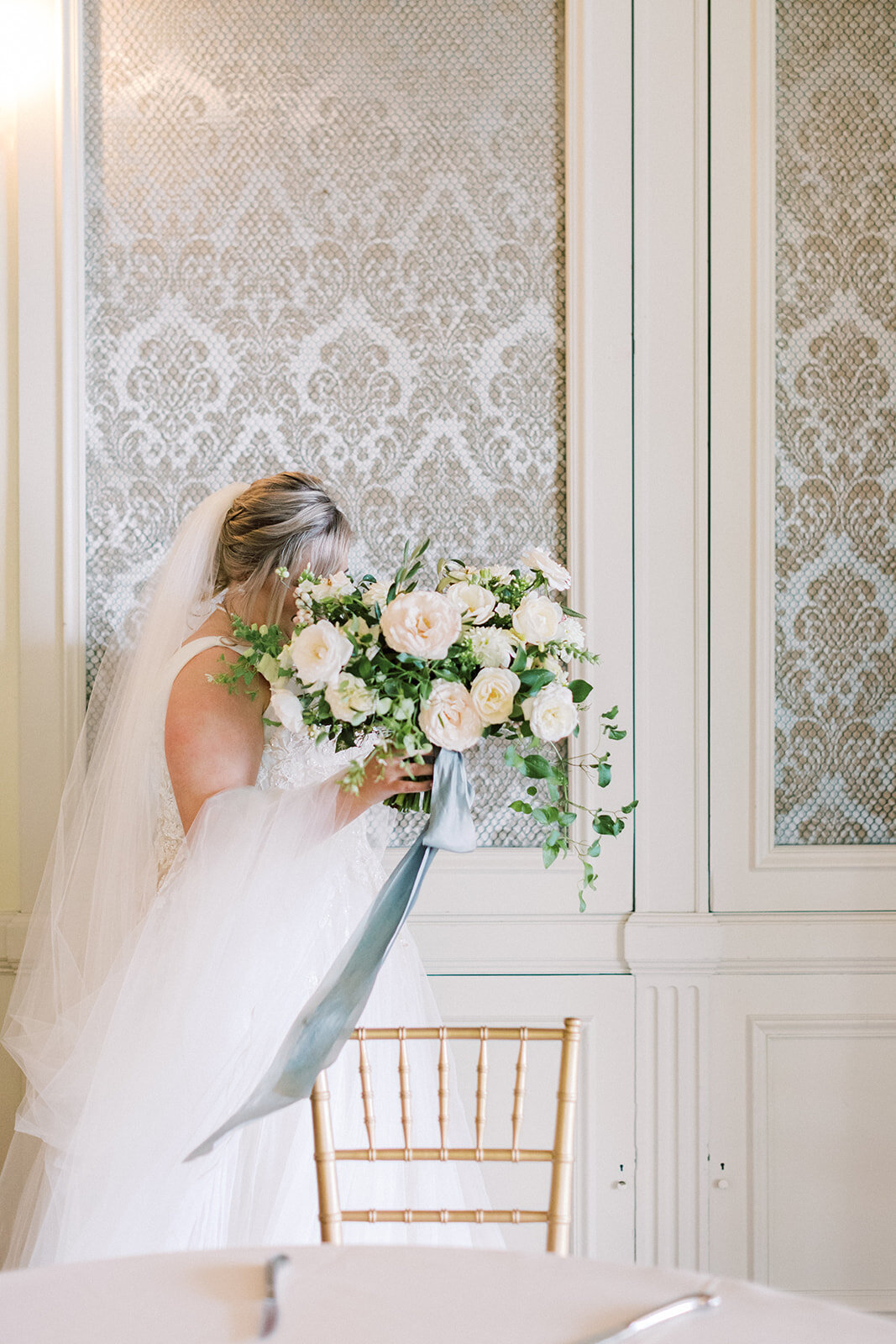 Bride with Wedding Bouquet - Glen Manor House
