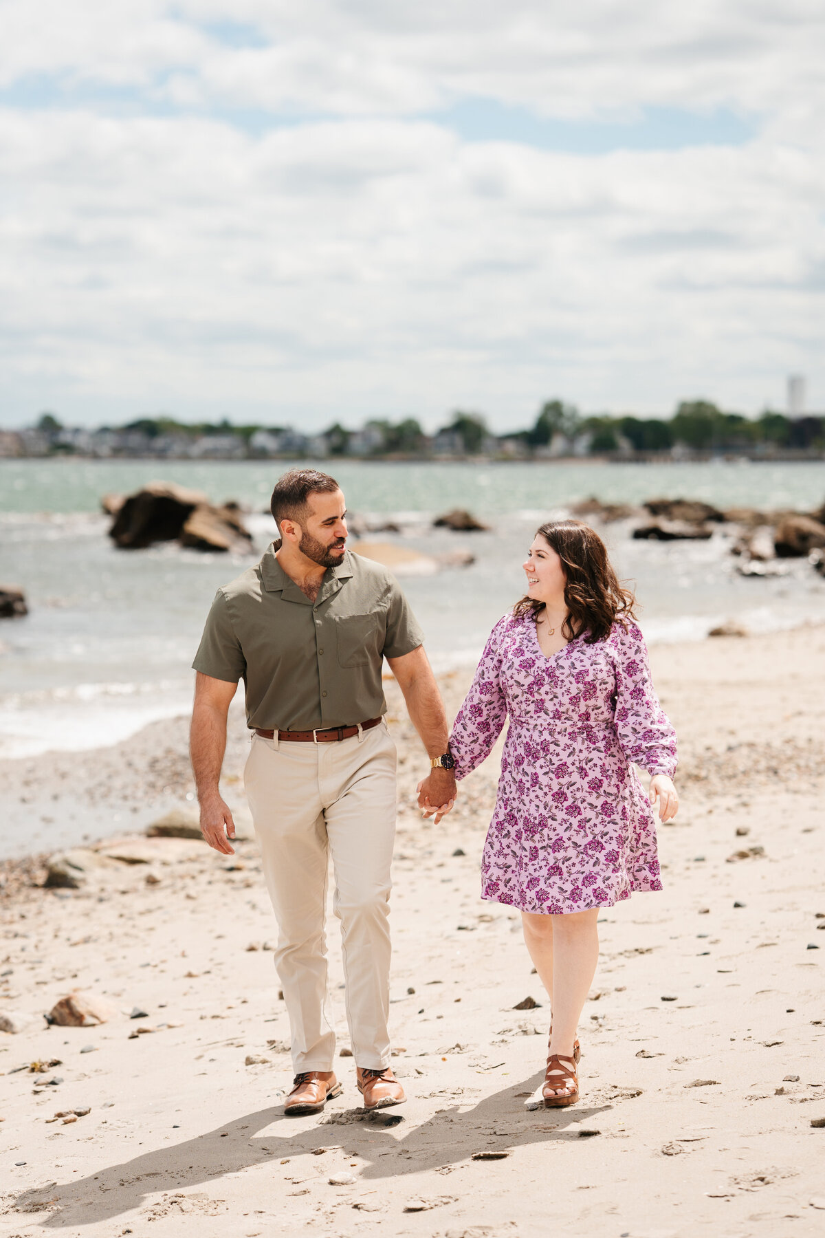 Candid moment between engaged couple at Lynch Park by Danielle Littles Photography