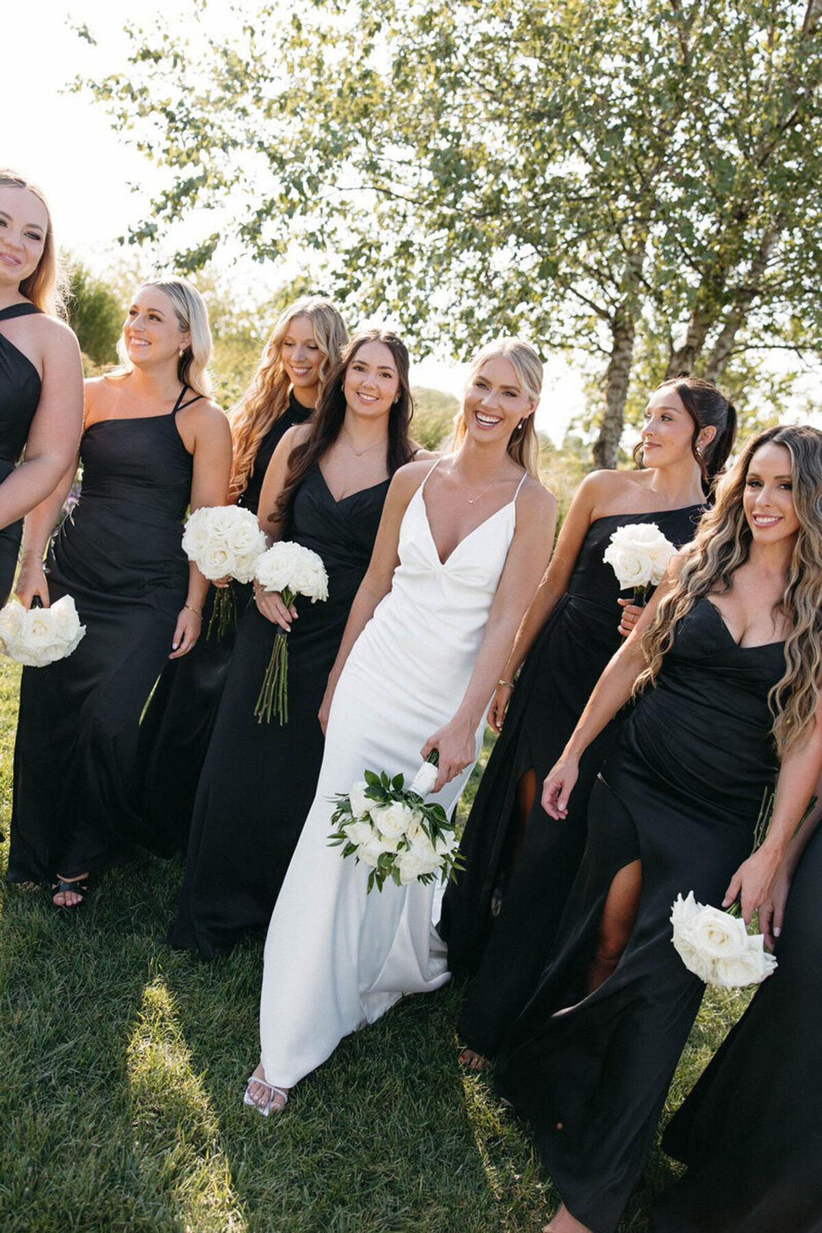 Bridesmaids smiling, taken by photographer in orlando
