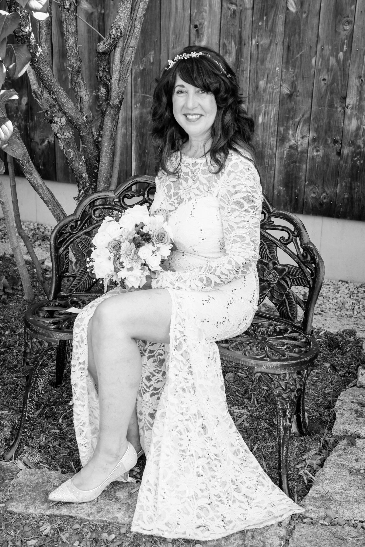 Bridal portrait in Black and White at Spring Hill South Berwick Maine