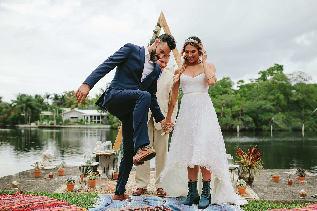 Breaking-The-Glass-Bohemian-Wedding-Ceremony-South-Florida