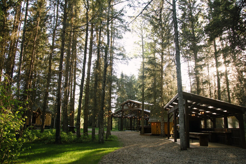 The Valley Weddings, a rustic and majestic wedding venue in Westerose, Alberta, featured on the Brontë Bride Vendor Guide.