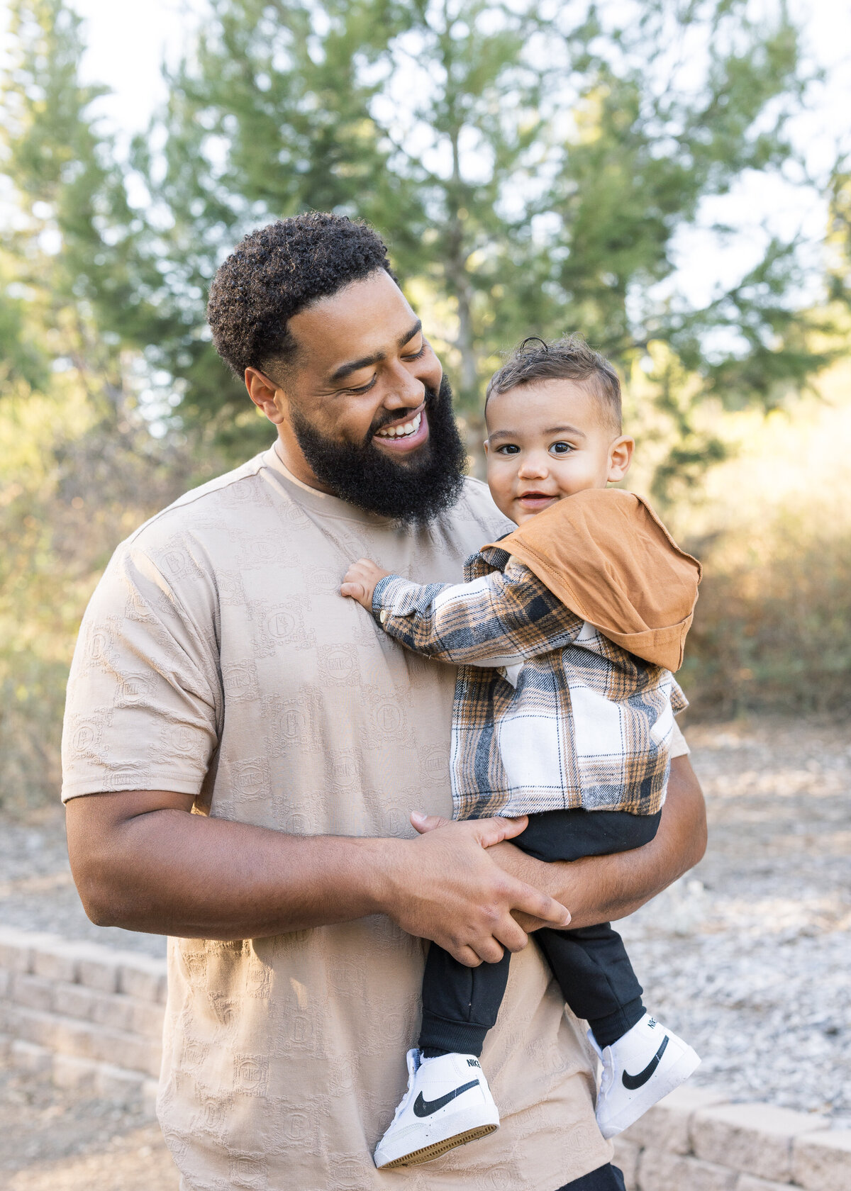 father and son fall photo