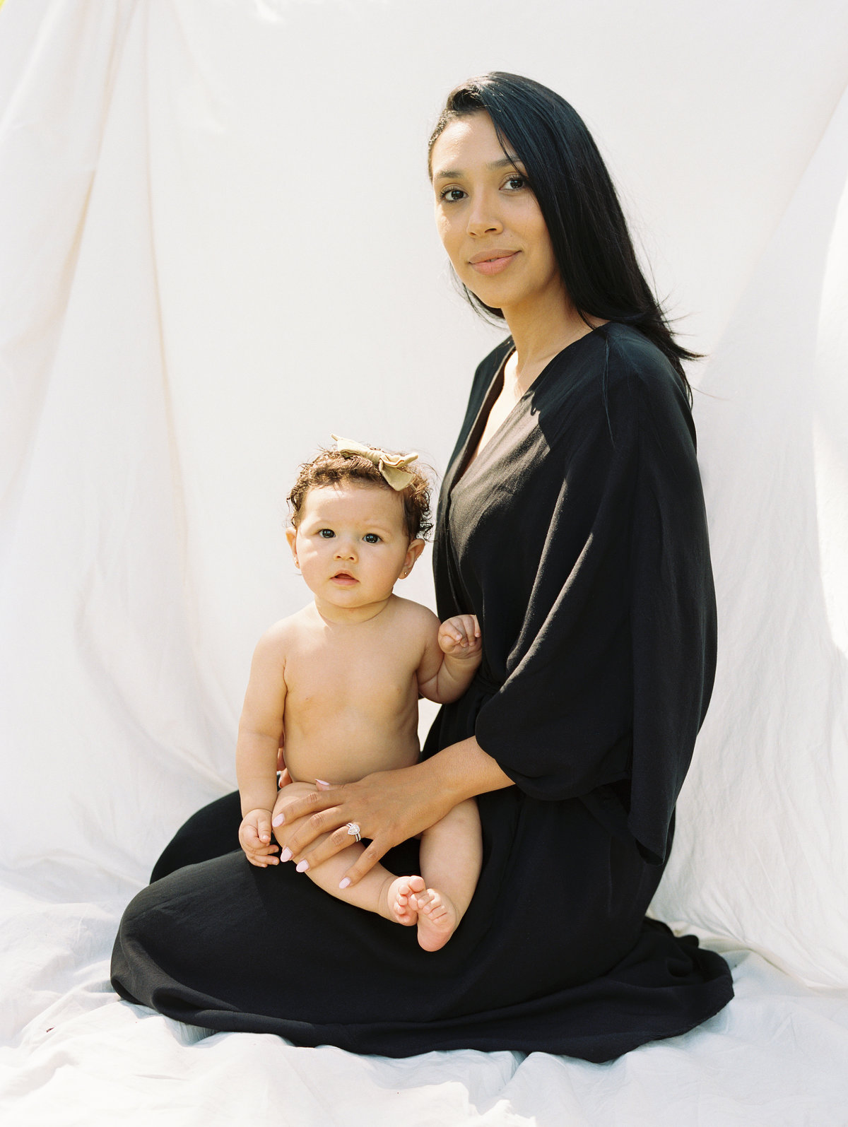 mom and infant studio photography