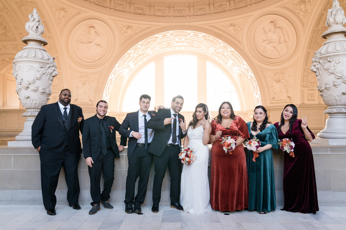 family photo SF City Hall wedding